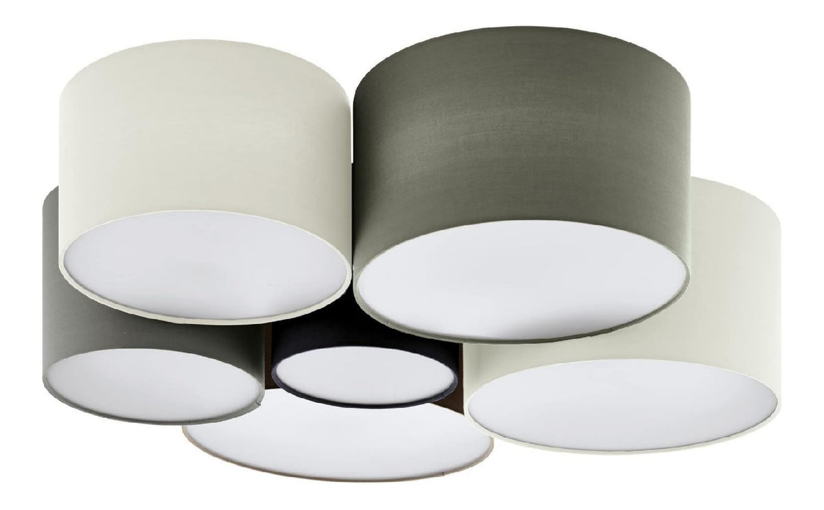 Lustre Blanc et Ambre au style moderne avec conception fonctionnelle 40 W E27