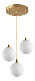 Eclairage Blanc et Dore contemporain en version suspension 60W E27