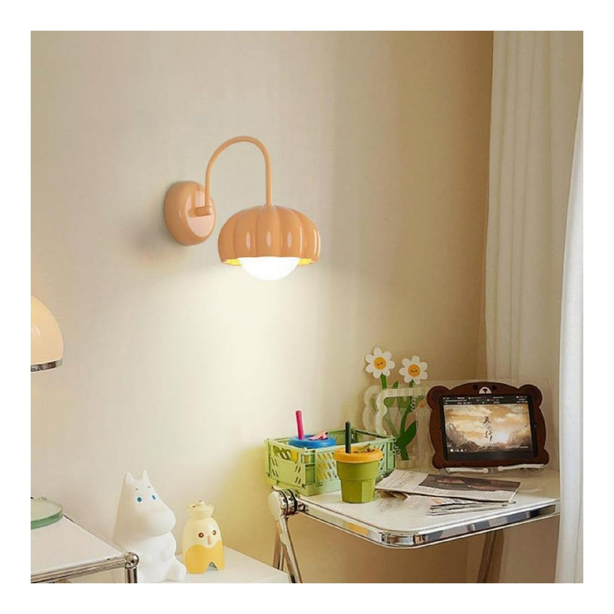 Applique murale Blanc et Ambre a presence elegante et lumiere agreable 9 W 3000K
