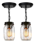 Suspension Noir et Ambre au style moderne avec conception fonctionnelle 60 W