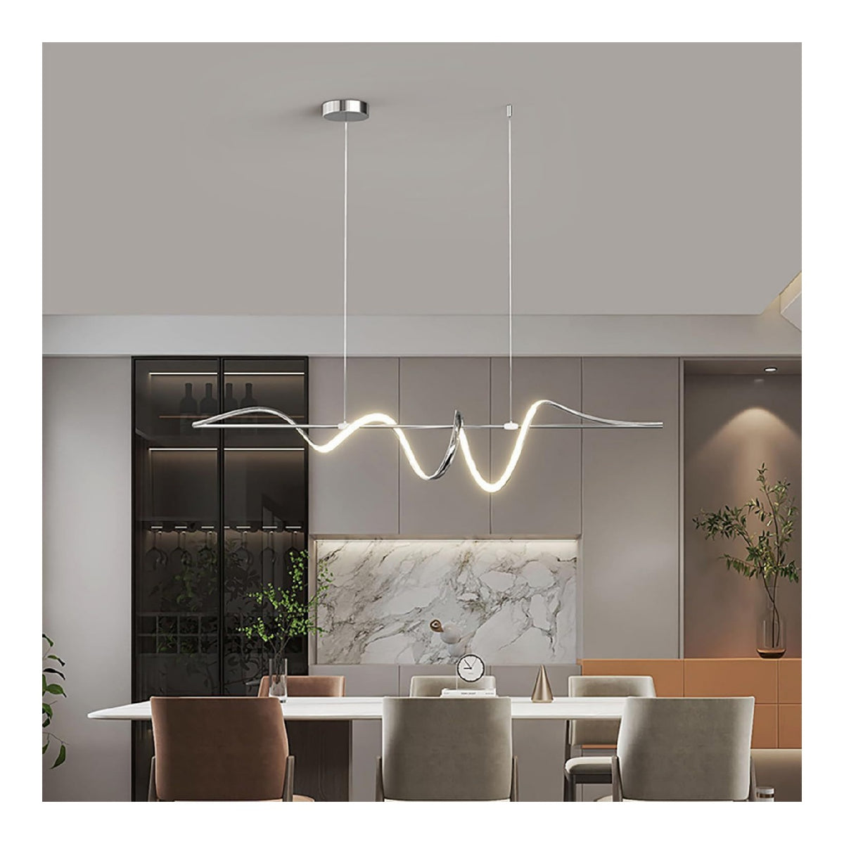 Suspension Noir au style moderne avec conception fonctionnelle 55 W