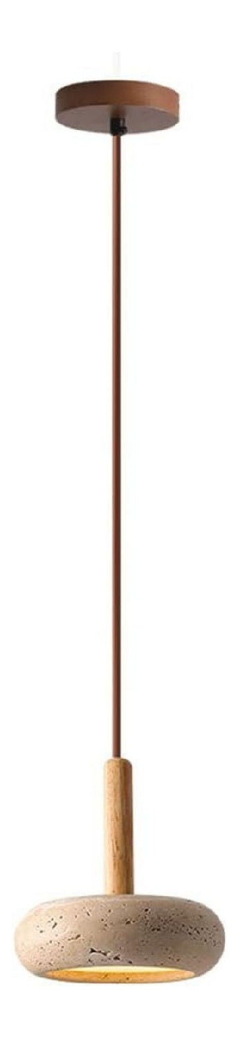 Luminaire Blanc et Ambre a silhouette graphique de type suspension 12 W
