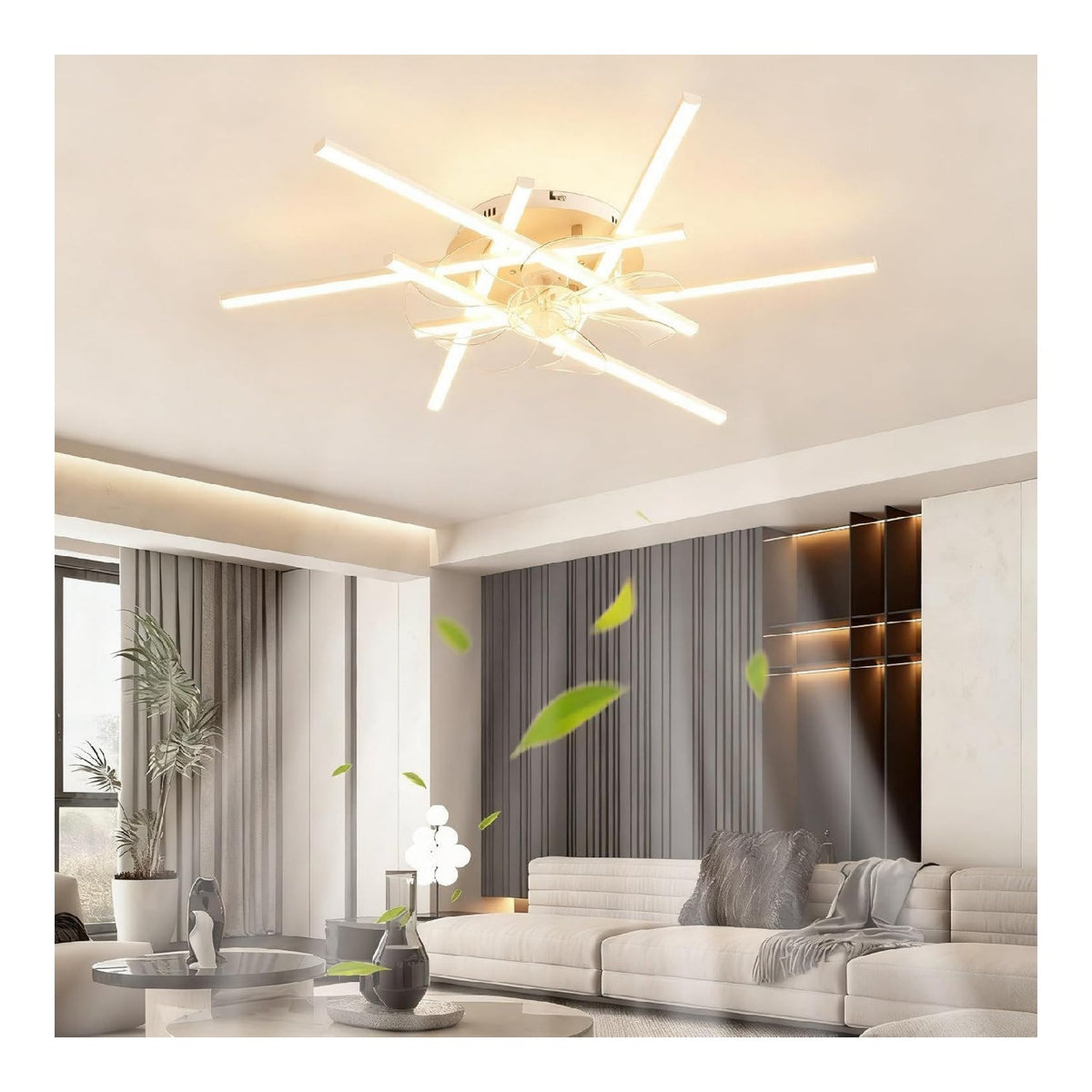 Luminaire Blanc et Ambre a presence elegante et lumiere agreable QC-1523