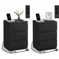Postes de travail informatiques reglable finition bois noir