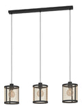 Suspension Noir a presence elegante et lumiere agreable 40 W E27