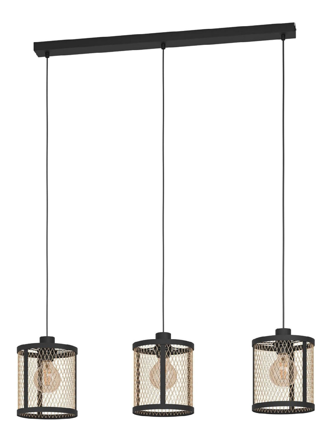Suspension Noir a presence elegante et lumiere agreable 40 W E27