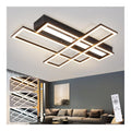 Plafonnier Noir et Ambre a presence elegante et lumiere agreable 54W