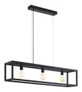 Luminaire Noir a silhouette graphique de type suspension 60 W E27