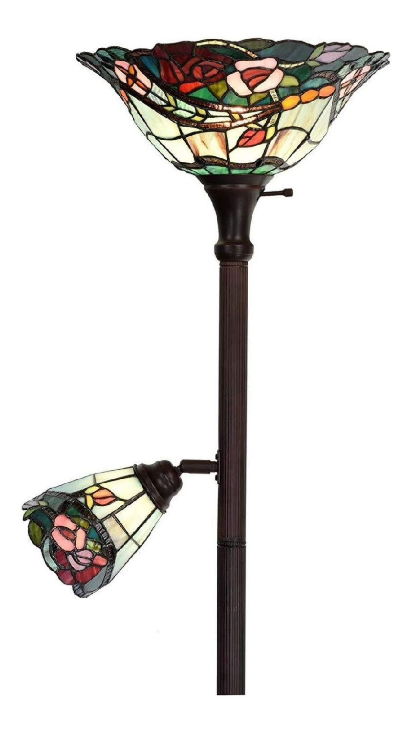 Solution lumineuse Blanc et Vert au dessin sobre en format lampadaire 60W E27