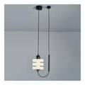 Suspension Noir et Blanc a presence elegante et lumiere agreable 12 W