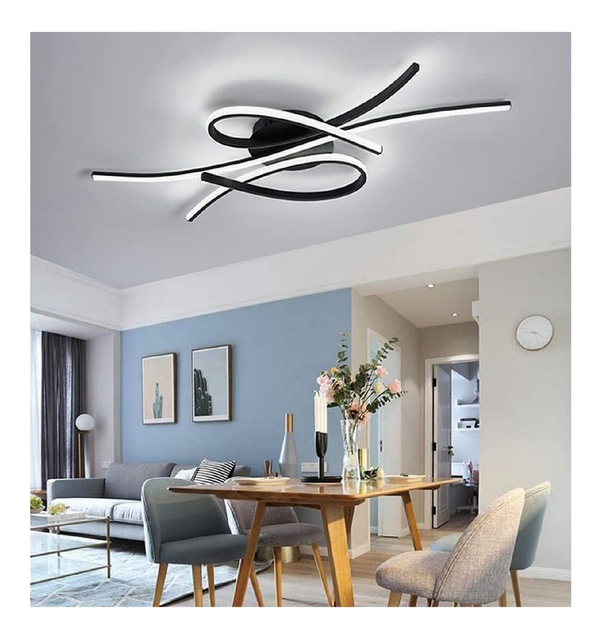 Plafonnier Noir et Blanc au style moderne avec conception fonctionnelle 54W 3000K