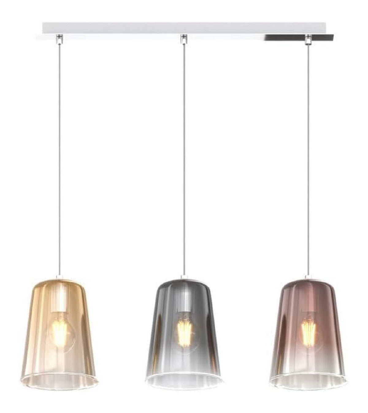 Solution lumineuse Blanc et Ambre au dessin sobre en format suspension E27 YZ-4421