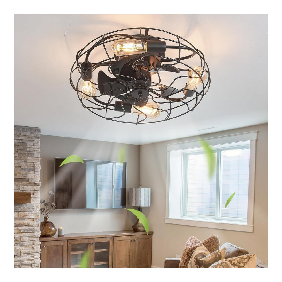 Lustre Ambre et Cuivre aux lignes epurees avec eclairage confortable E27