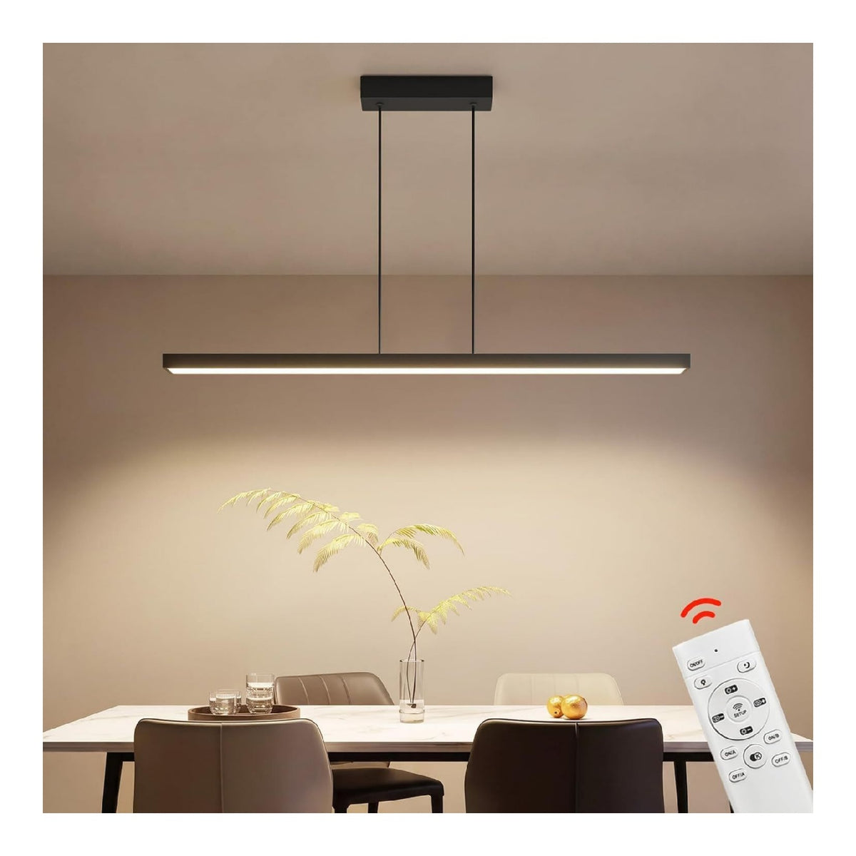 Suspension decoratif Noir et Blanc avec diffusion lumineuse harmonieuse 100W