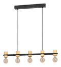 Solution lumineuse Noir et Ambre au dessin sobre en format suspension 40 W E27