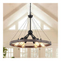 Luminaire Noir et Ambre a silhouette graphique de type suspension 60W E27