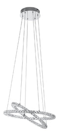 Suspension Blanc aux lignes epurees avec eclairage confortable 6 W