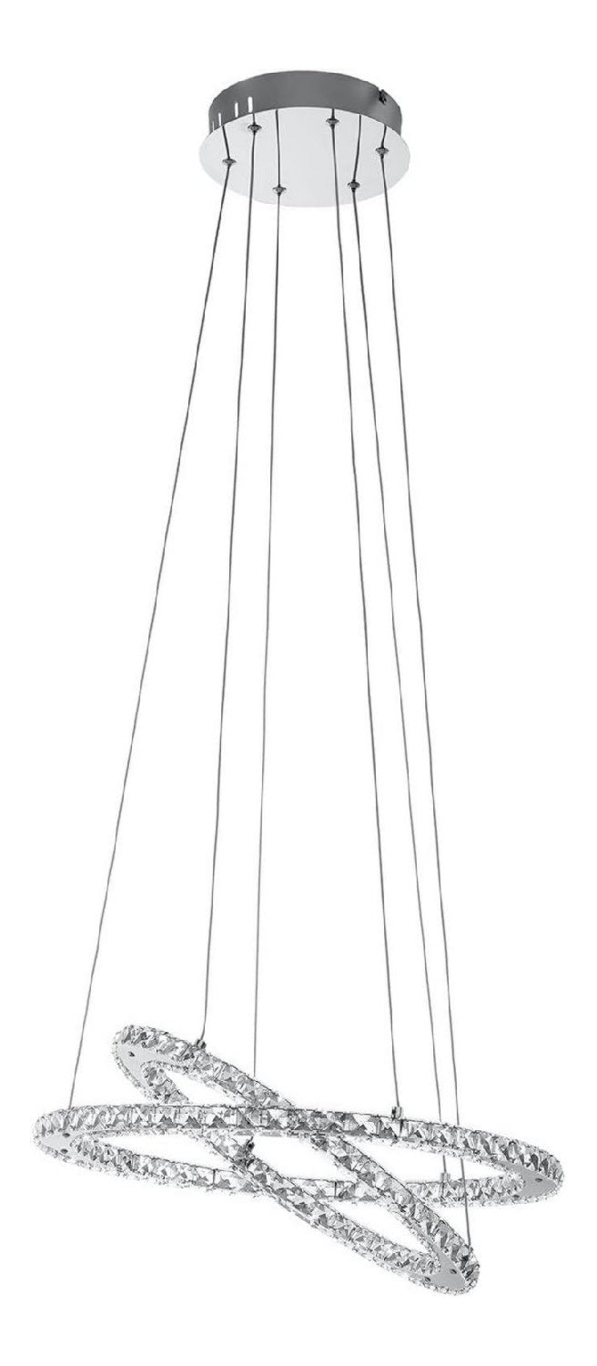 Suspension Blanc aux lignes epurees avec eclairage confortable 6 W