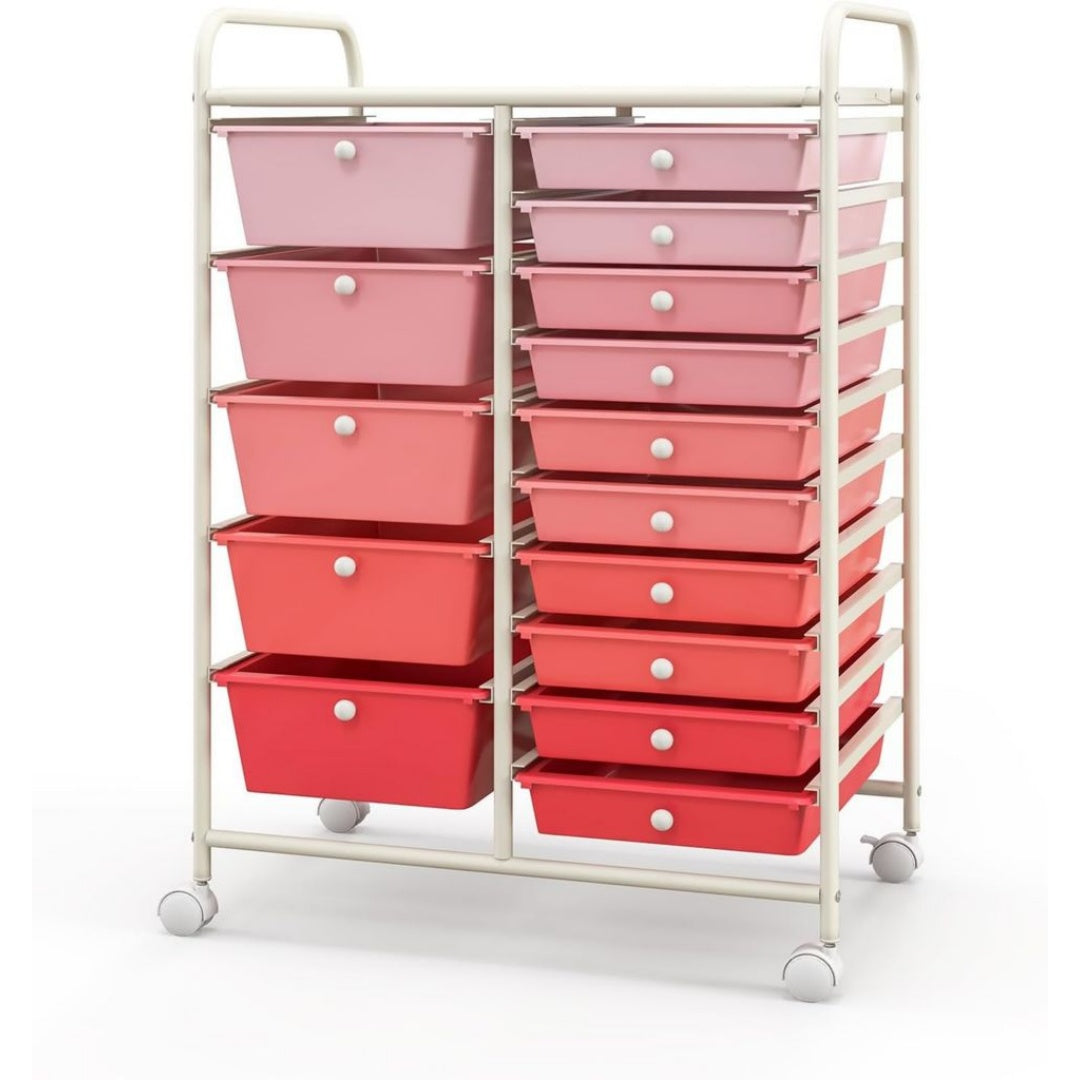 Rangements colonnes avec tiroirs structure metal blanc