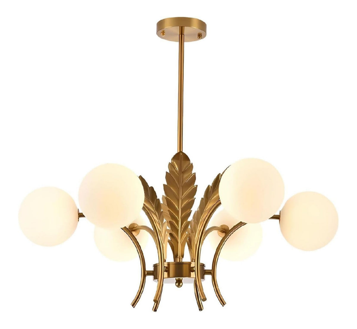 Lustre Dore et Ambre a presence elegante et lumiere agreable