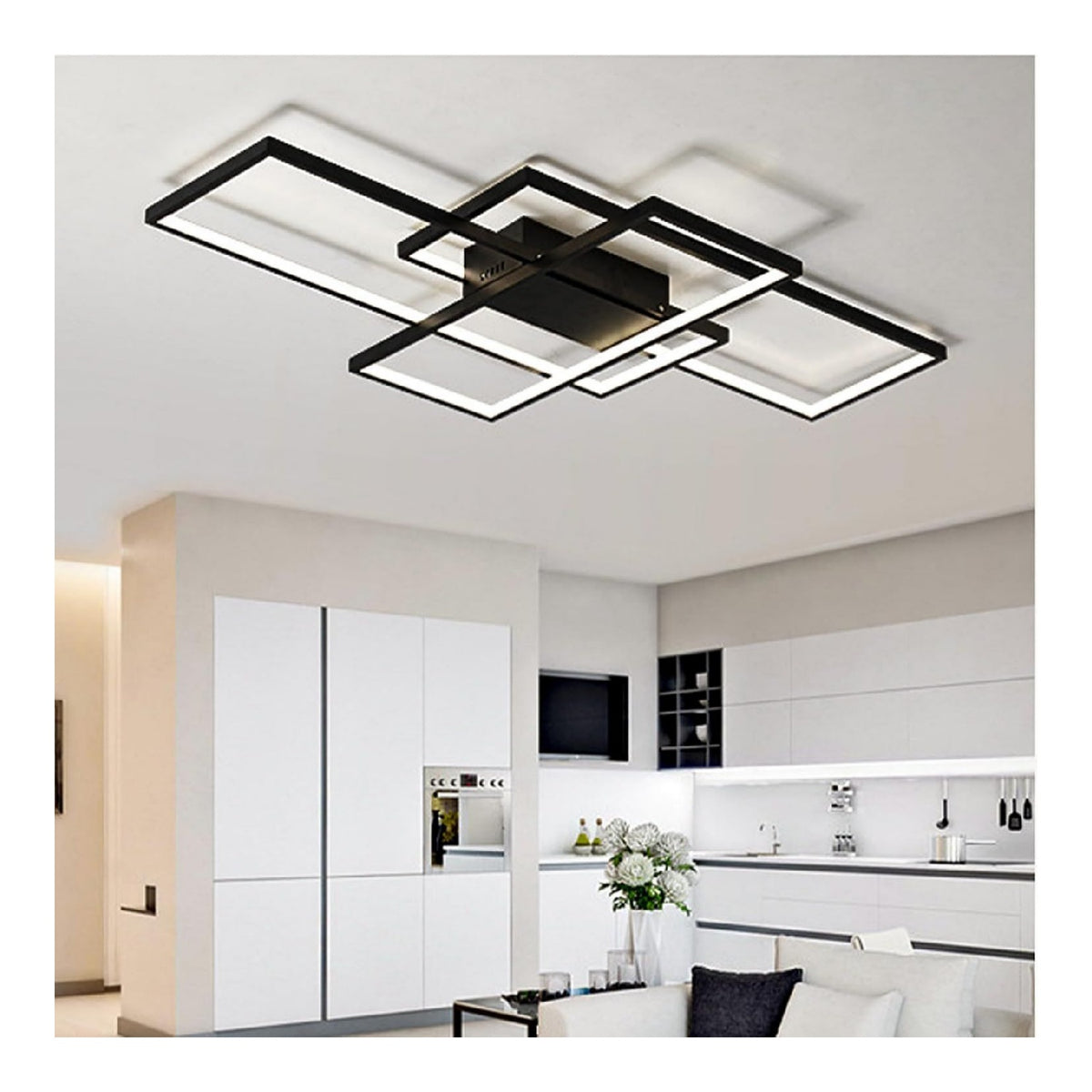 Solution lumineuse Noir et Blanc au dessin sobre en format suspension 3000K