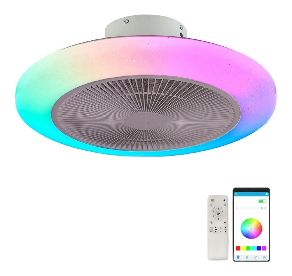 Plafonnier Blanc et Ambre a presence elegante et lumiere agreable 3000K