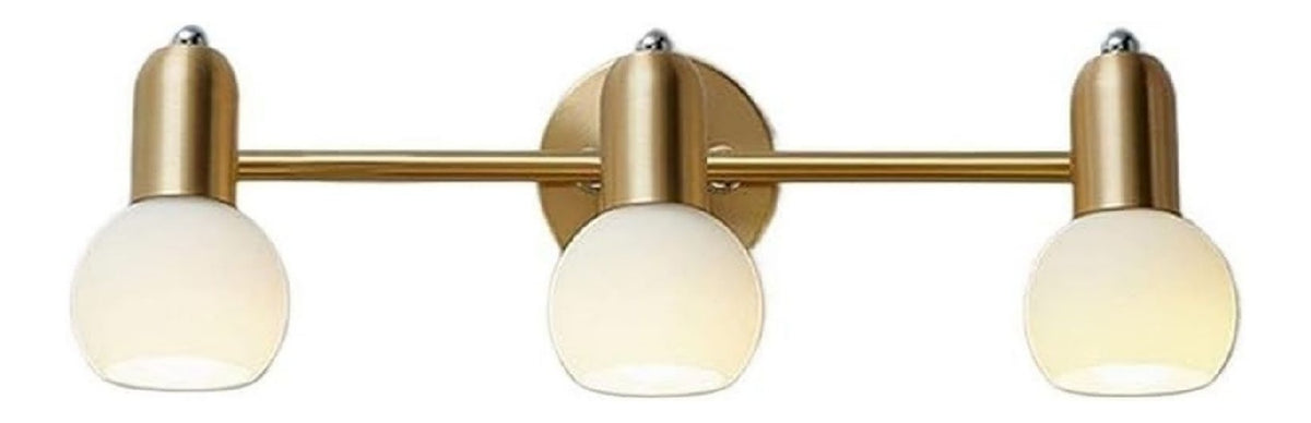 Applique murale decoratif Blanc et Dore avec diffusion lumineuse harmonieuse E14