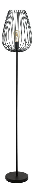Lampadaire Ambre et Rouge aux lignes epurees avec eclairage confortable 60 W E27