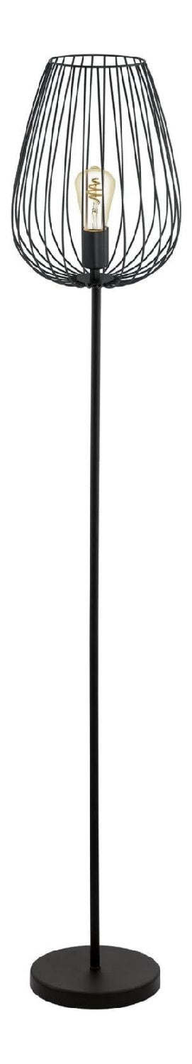 Lampadaire Ambre et Rouge aux lignes epurees avec eclairage confortable 60 W E27
