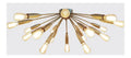 Eclairage Ambre et Rouge contemporain en version lustre