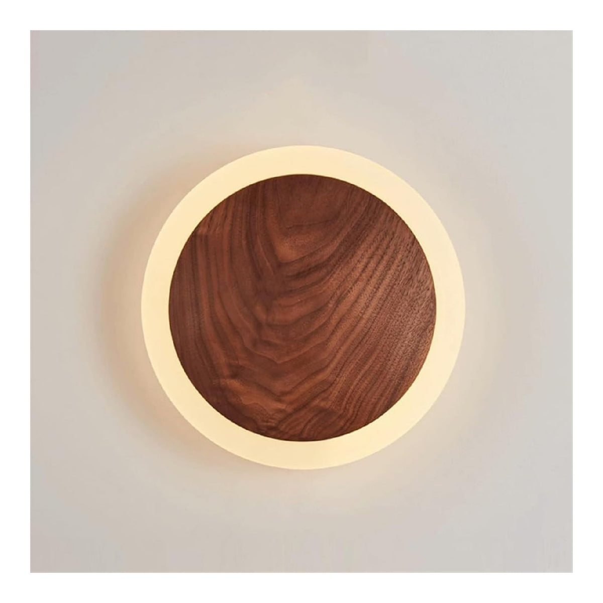 Applique murale Blanc et Ambre aux lignes epurees avec eclairage confortable 12 W