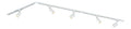 Luminaire Blanc et Ambre a silhouette graphique de type rail de spots GU10