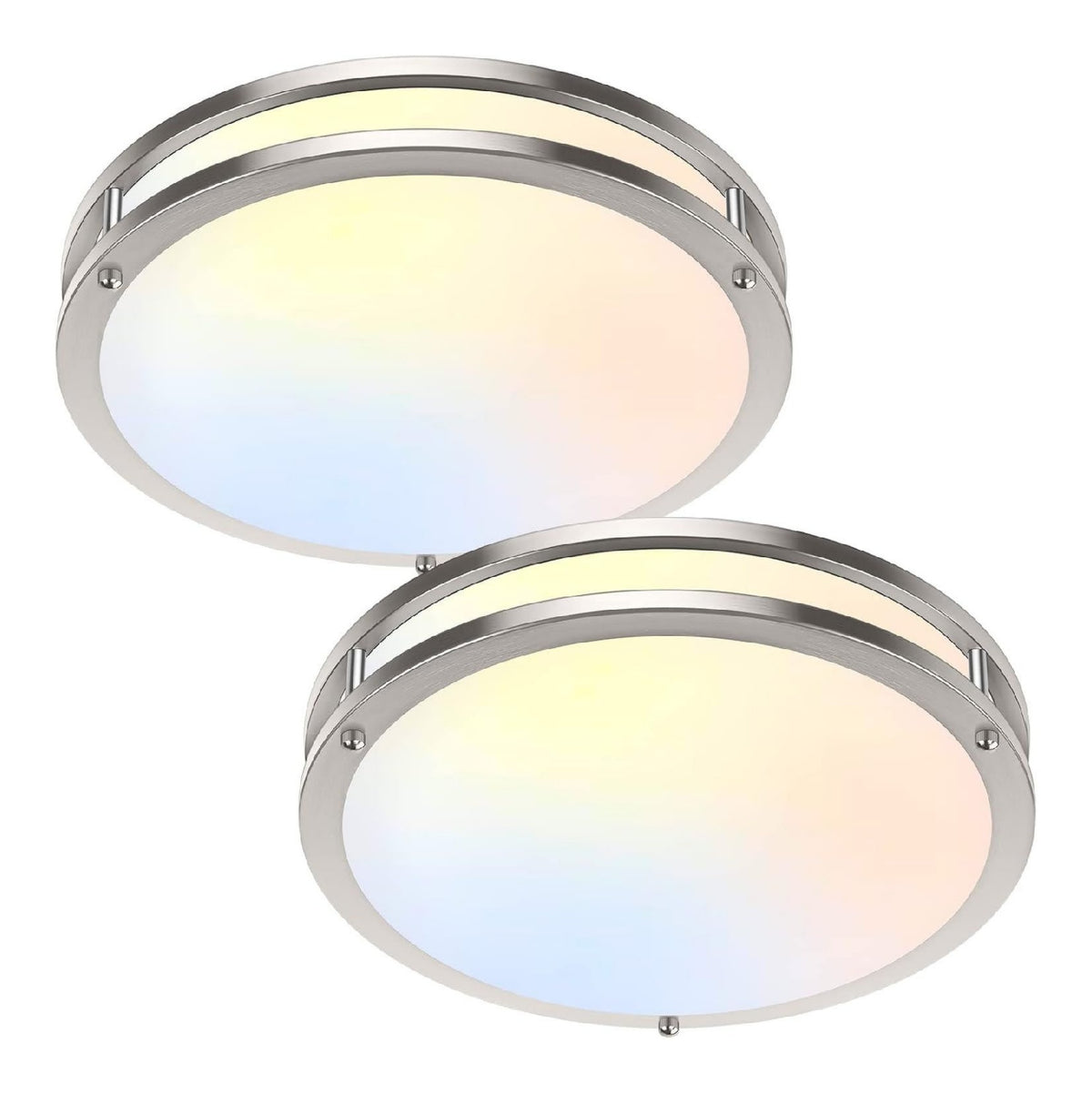 Solution lumineuse Blanc et Ambre au dessin sobre en format plafonnier 36 W 6500 K