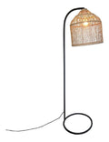 Lampadaire decoratif Blanc et Ambre avec diffusion lumineuse harmonieuse IP44 E27