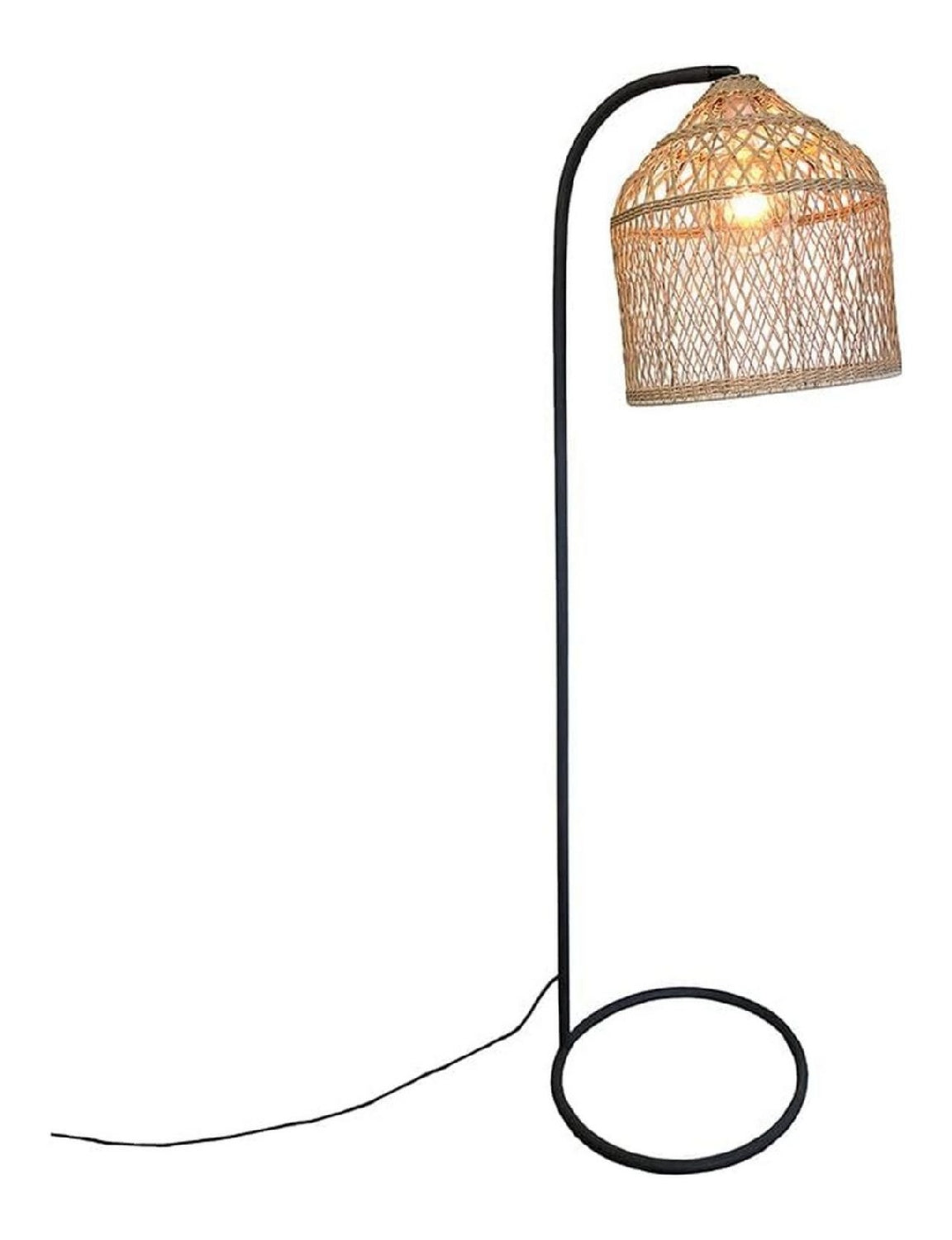 Lampadaire decoratif Blanc et Ambre avec diffusion lumineuse harmonieuse IP44 E27
