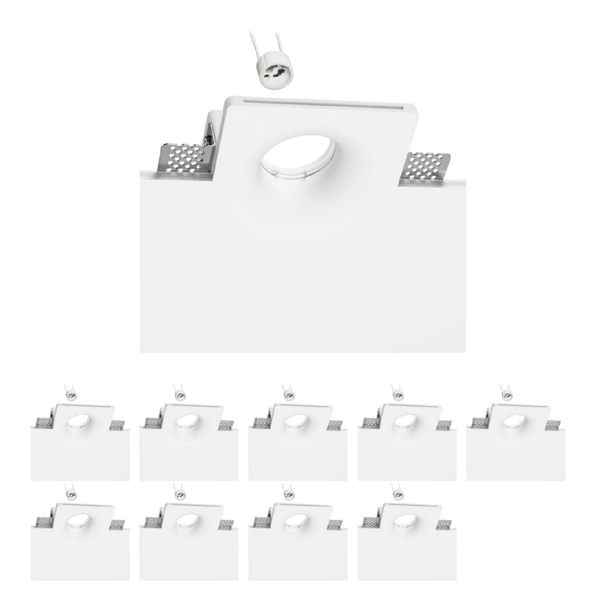 Plafonnier decoratif Blanc et Ambre avec diffusion lumineuse harmonieuse 15W GU10