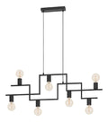 Suspension Noir et Rouge au style moderne avec conception fonctionnelle E27