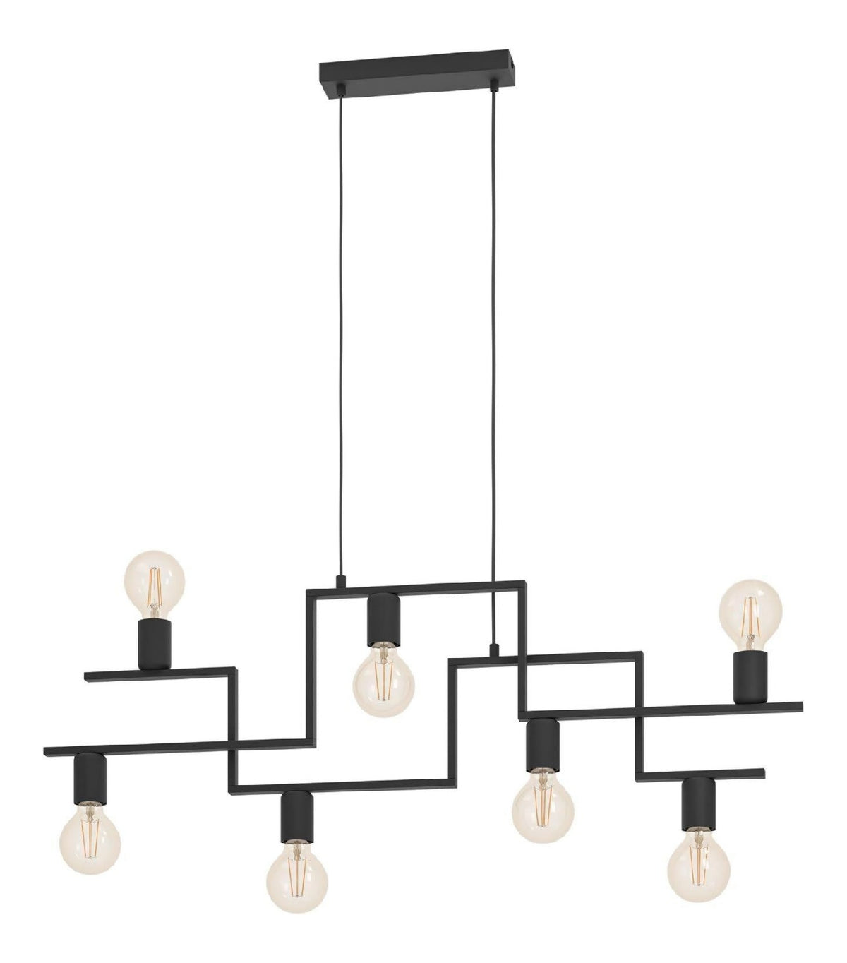 Suspension Noir et Rouge au style moderne avec conception fonctionnelle E27