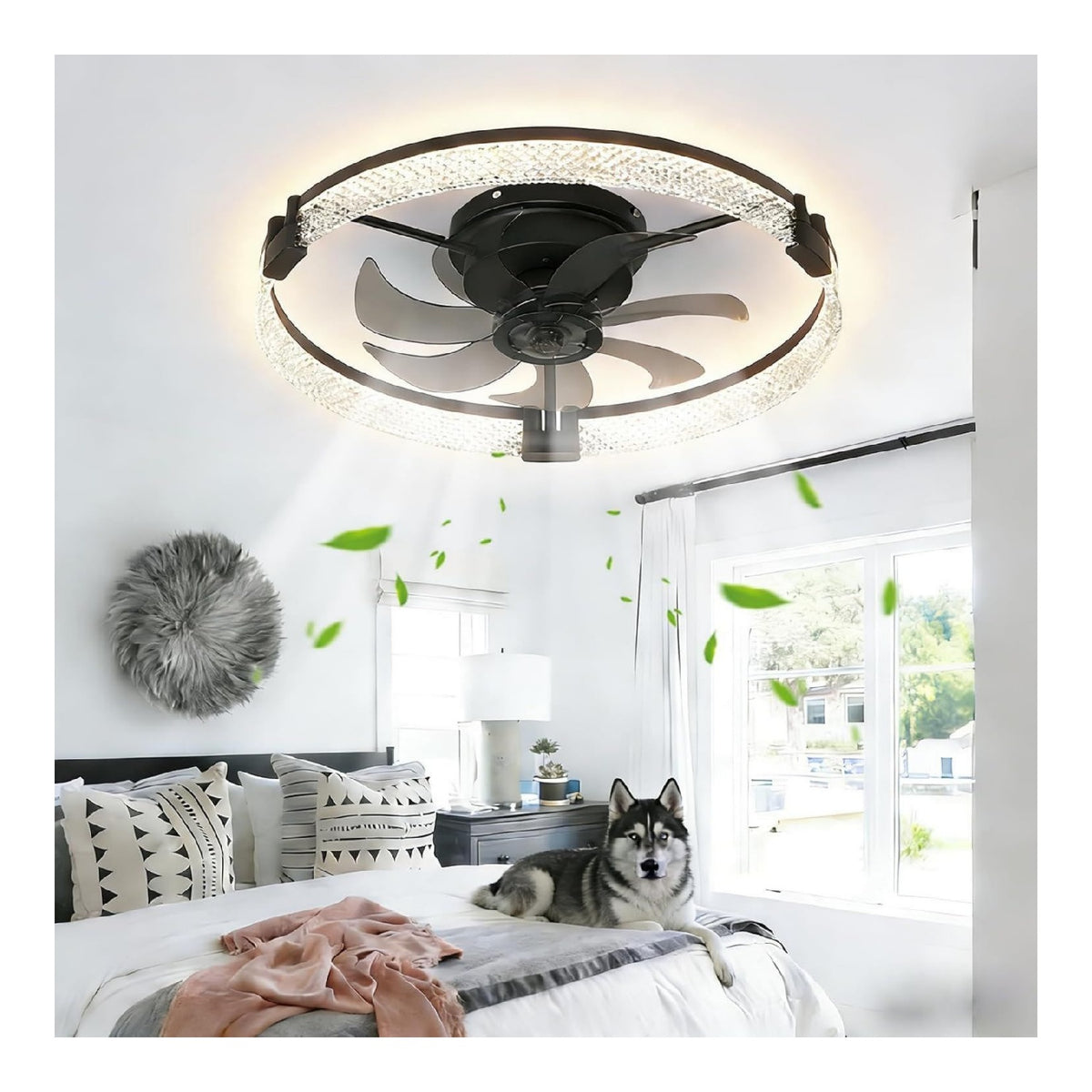 Plafonnier decoratif Noir et Ambre avec diffusion lumineuse harmonieuse B1-1469