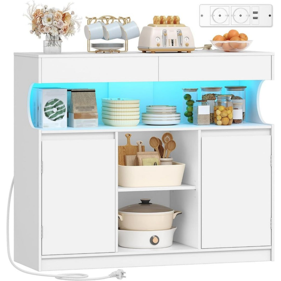 Rangements sur pied avec tiroirs blanc variante 554