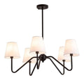 Luminaire Noir et Blanc a silhouette graphique de type lustre 240W E14