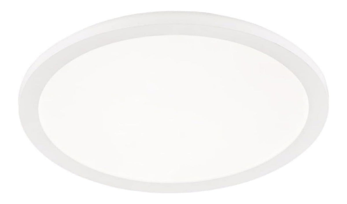 Luminaire Blanc a silhouette graphique de type plafonnier 24 W IP44 3000 K