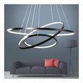 Eclairage Noir et Blanc contemporain en version suspension 76W 3000K