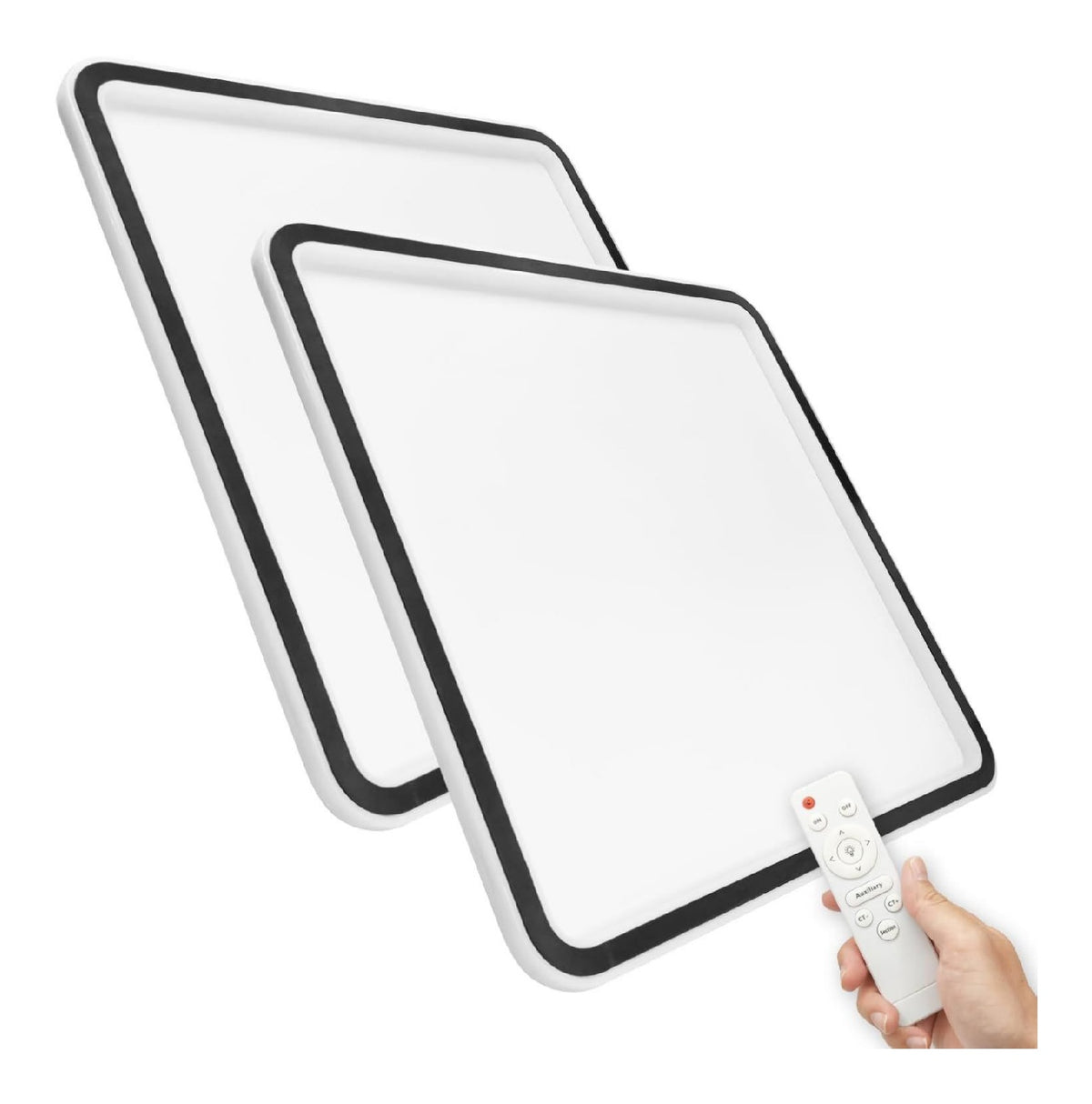 Plafonnier Noir et Blanc a presence elegante et lumiere agreable 36W 3000K