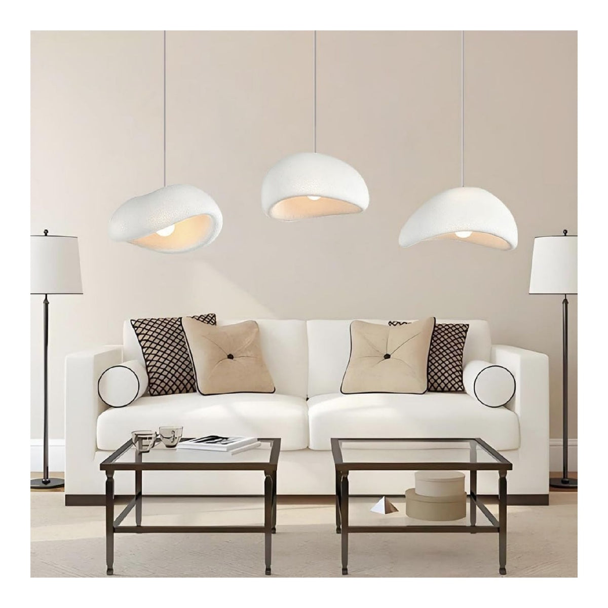 Suspension decoratif Ambre et Marron avec diffusion lumineuse harmonieuse E27 PL-7445