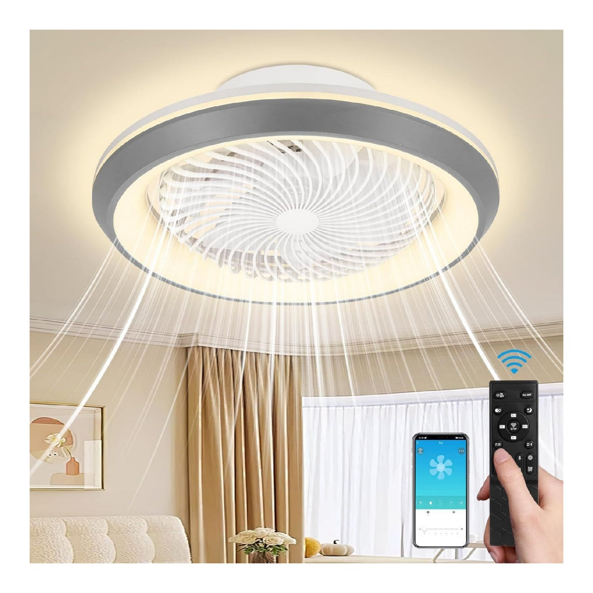 Eclairage Blanc et Gris contemporain en version luminaire 75W 4500K