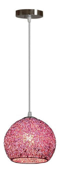 Suspension decoratif Ambre et Rose avec diffusion lumineuse harmonieuse 60 W E27