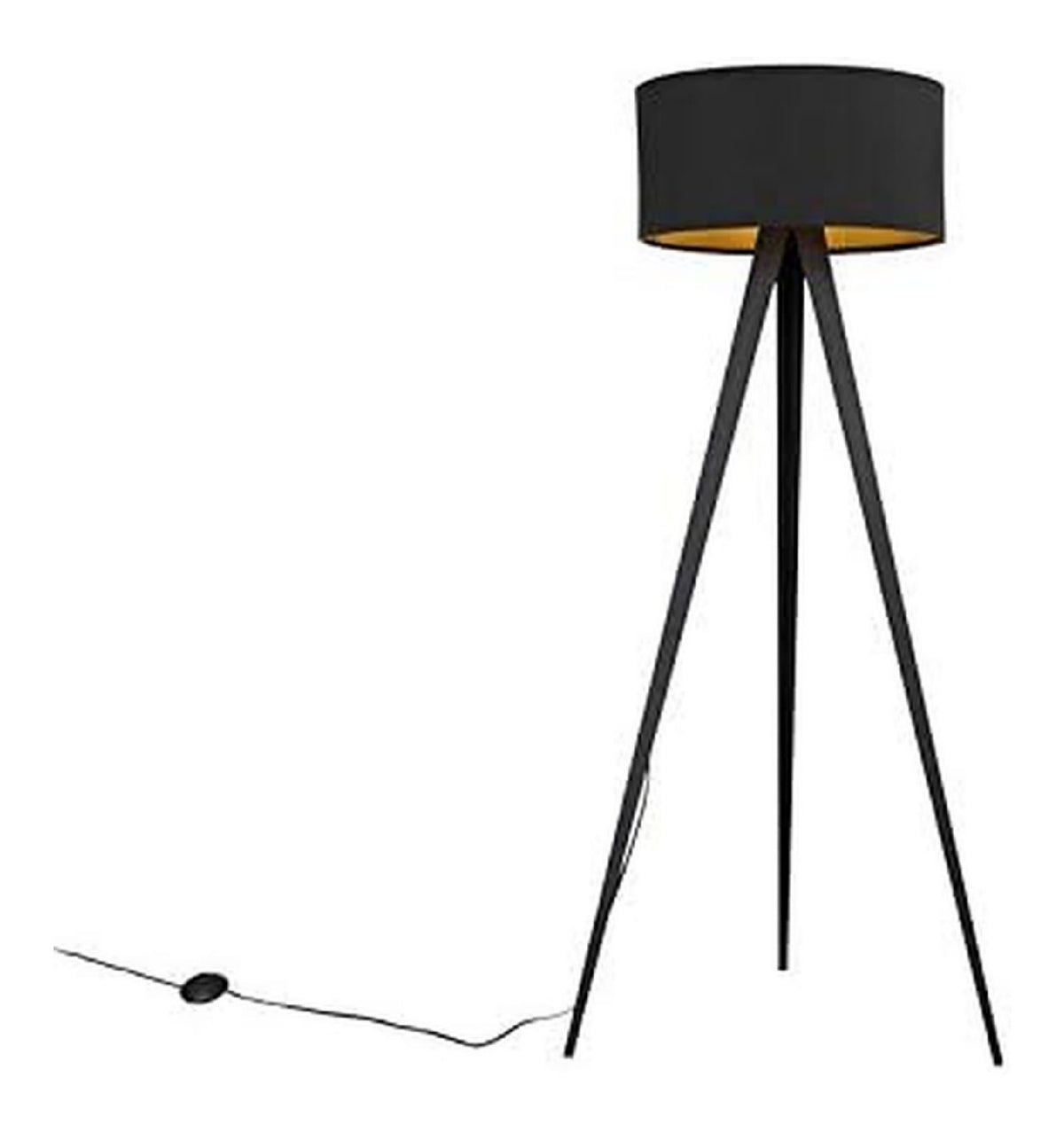Lampadaire decoratif Noir et Ambre avec diffusion lumineuse harmonieuse IP20 E27
