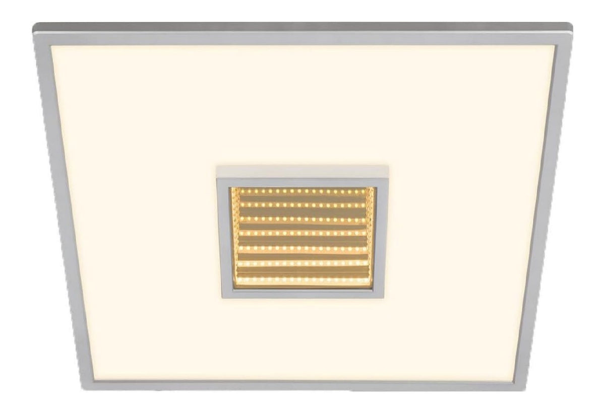 Plafonnier Blanc et Ambre aux lignes epurees avec eclairage confortable 3000K 6S-4777