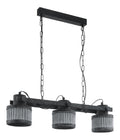 Luminaire Noir et Gris a silhouette graphique de type suspension 28 W E27